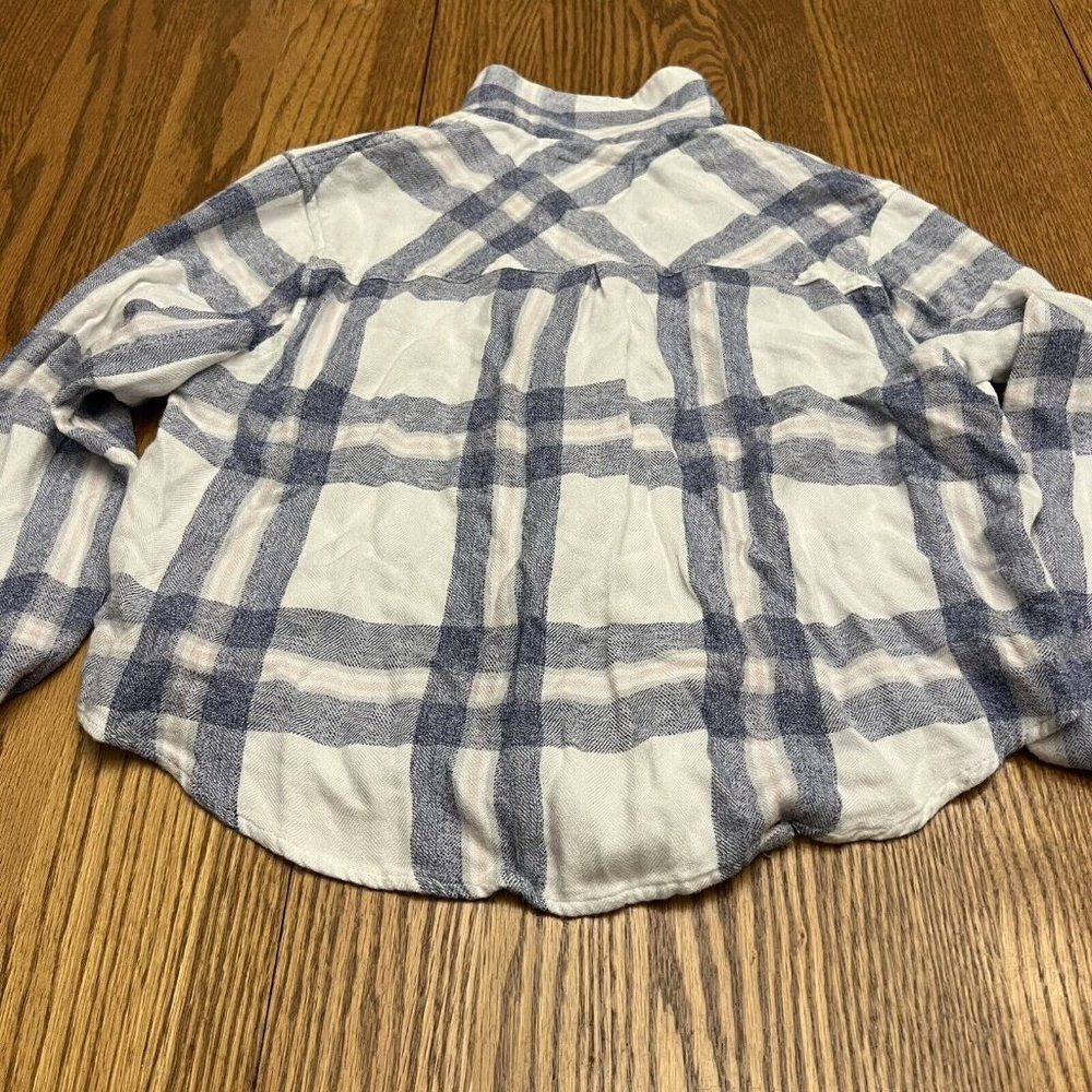 Rails Chambray Long Sleeve Cropped Button Down Xs - image 6